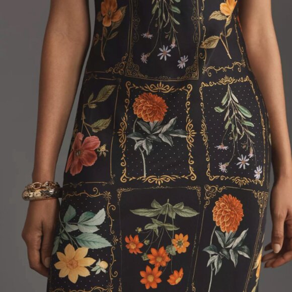 Anthropologie Tie-Neck Column Midi Dress - Picture 5 of 9